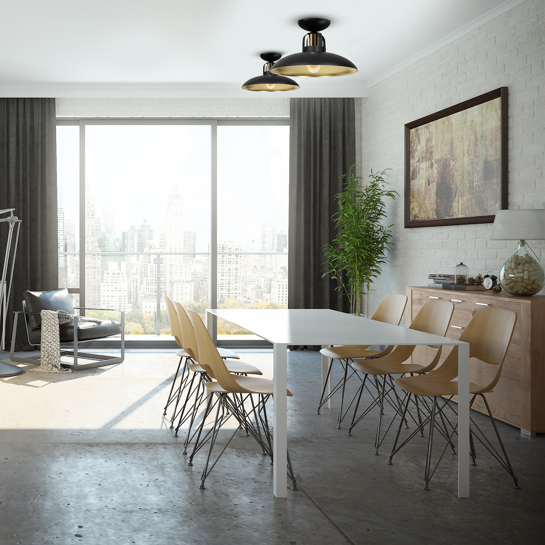 Lampa sufitowa FELIX BLACK/GOLD 1xE27 Milagro - obrazek 3