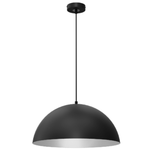 Lampa wisząca Beta Czarny/Biały 1xE27 45cm Milagro
