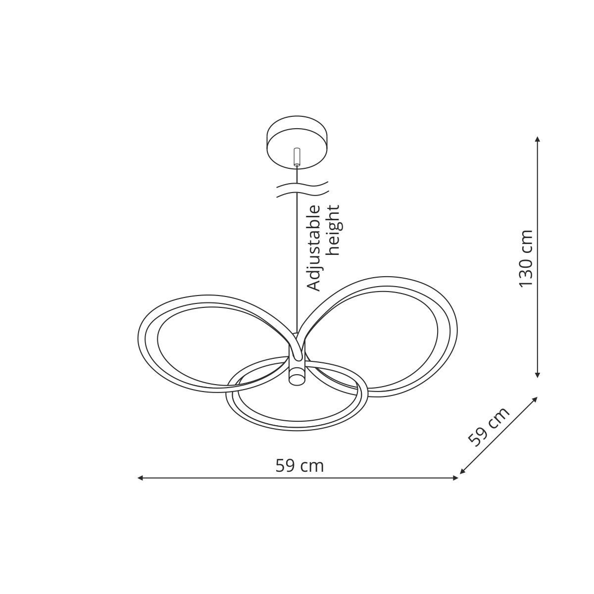 Azina 3 Wisząca złota LED Light Prestige - obrazek 3