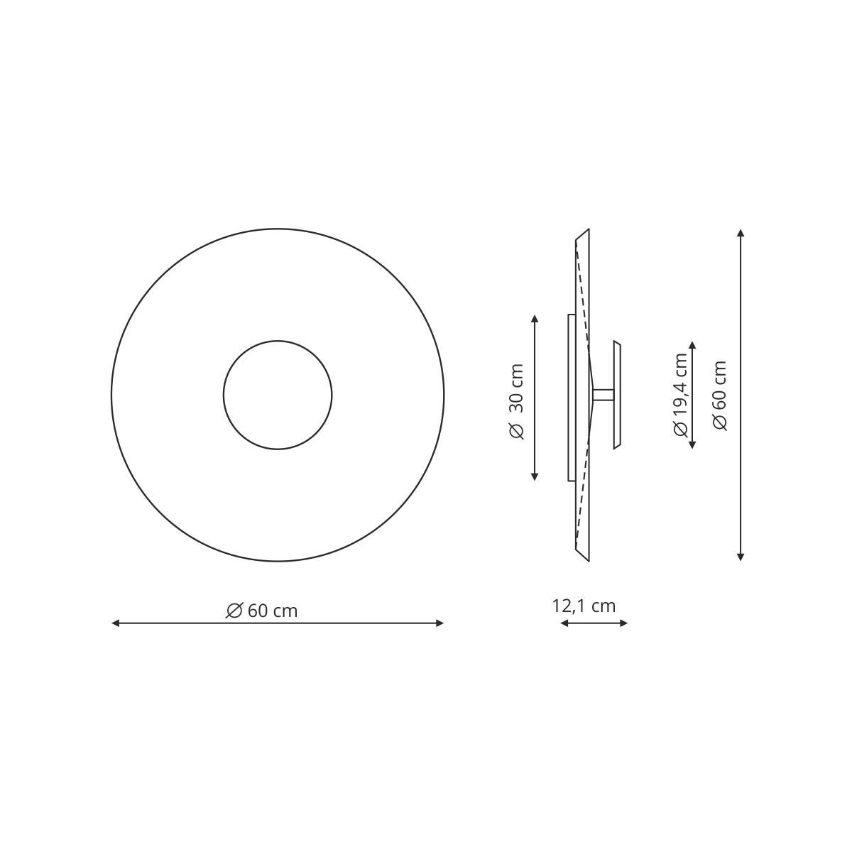 Plafon COCO 60 cm biały LED Light Prestige - obrazek 3