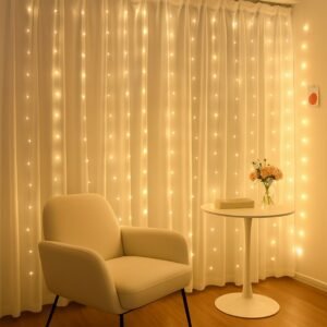 Kurtyna Okienna Girlanda Mery 300 LED USB Ciepła 3000K Milagro