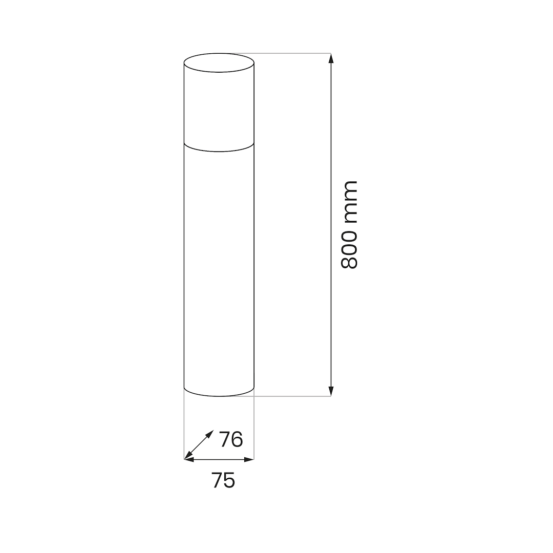Słupek Ogrodowy Harlem 1xE27 IP44 80cm Milagro - obrazek 3