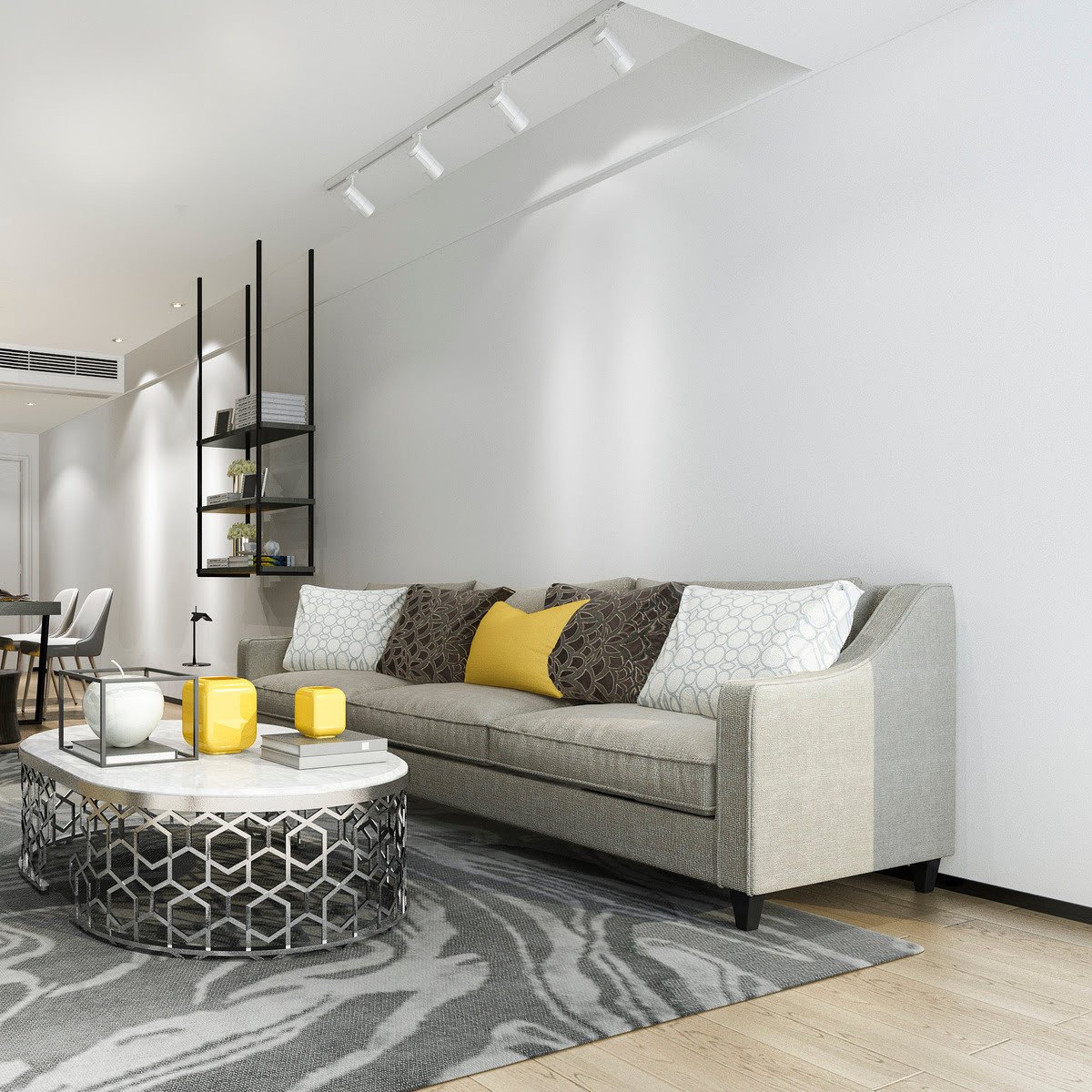 Zestaw oświetlenia szynowego Ice SET 3F biały 4xGU10 Light Prestige - obrazek 2