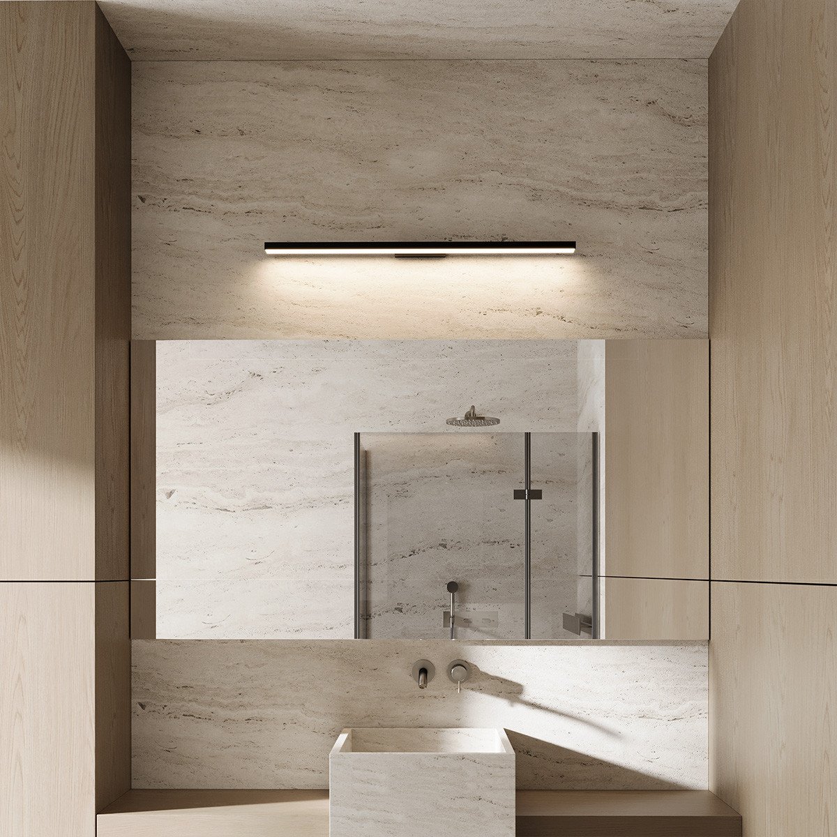 Kinkiet Aqua 92 cm czarny IP44 LED CCT Light Prestige - obrazek 2