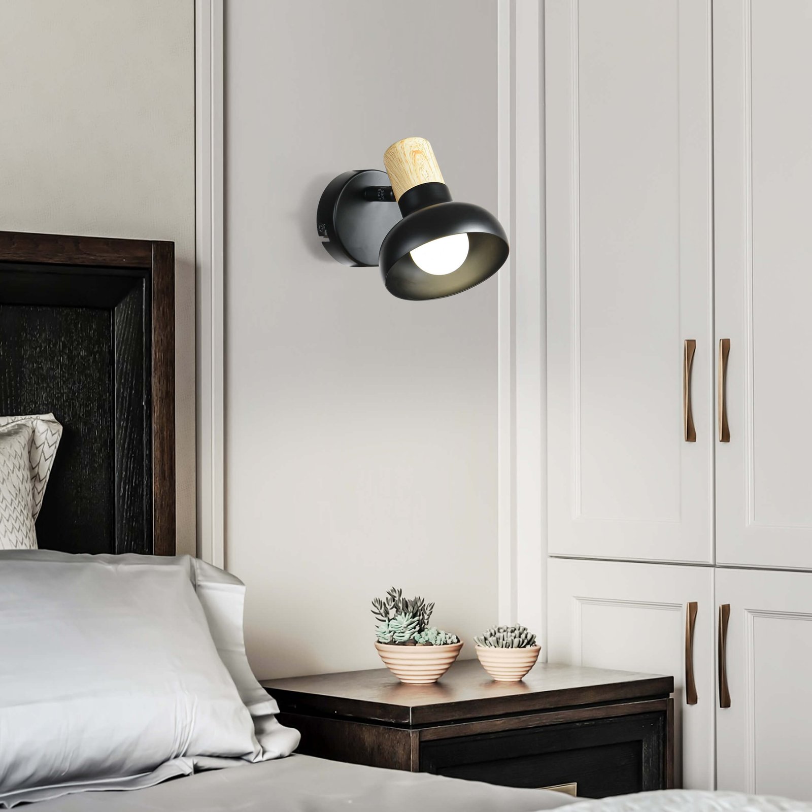 Kinkiet Arezzo czarny 1xE14 Light Prestige - obrazek 2