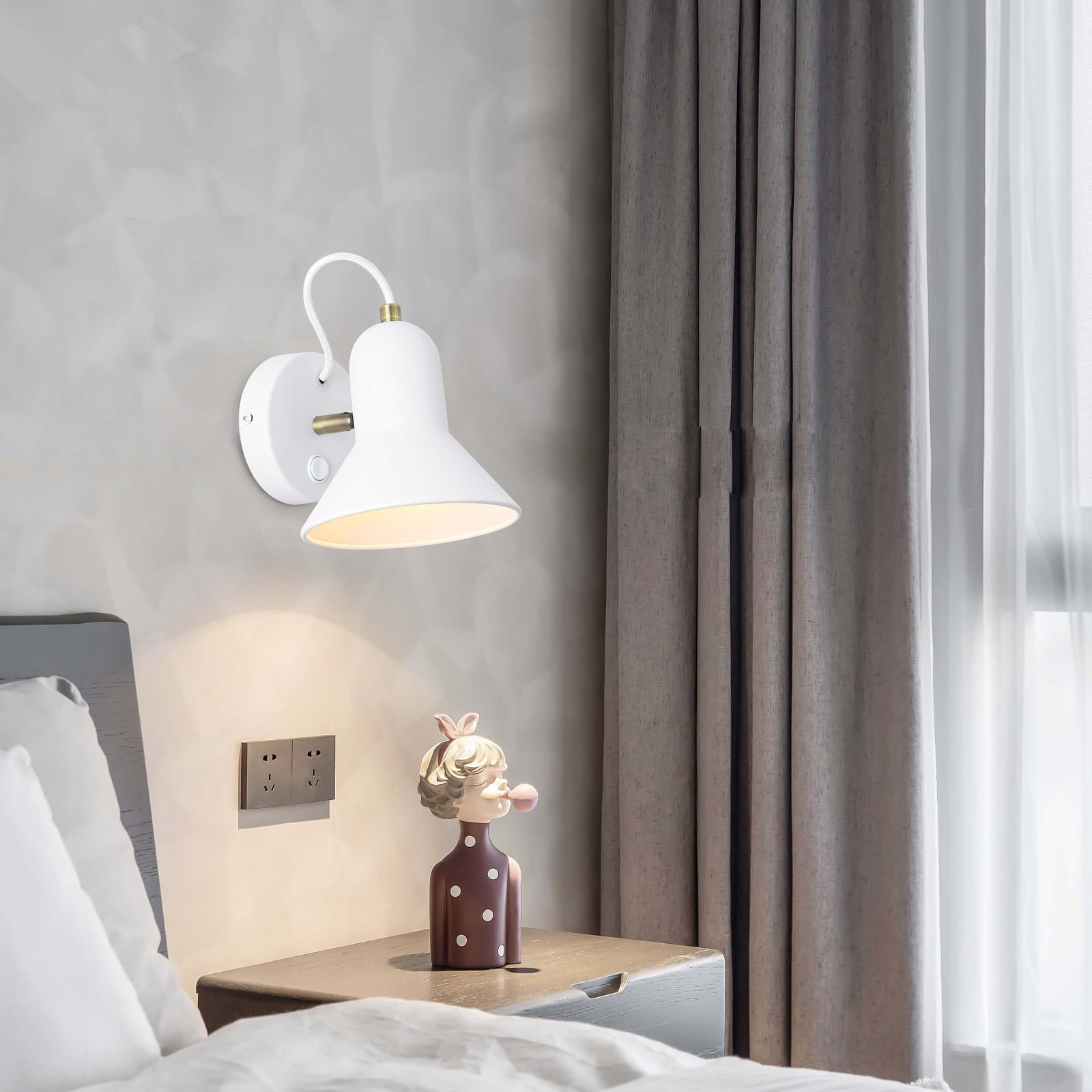 Kinkiet Astama biały 1xE27 Light Prestige - obrazek 2