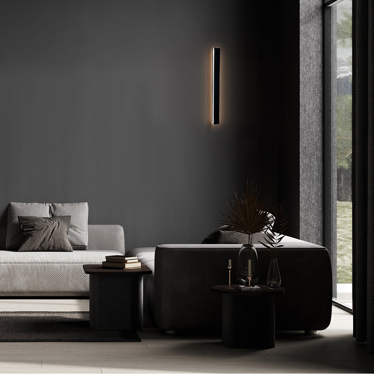 Kinkiet Bodo 60 cm czarny IP54 LED CCT Light Prestige - obrazek 4