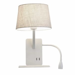 Kinkiet z półką Dakota prawy biały 1xE27 Light Prestige