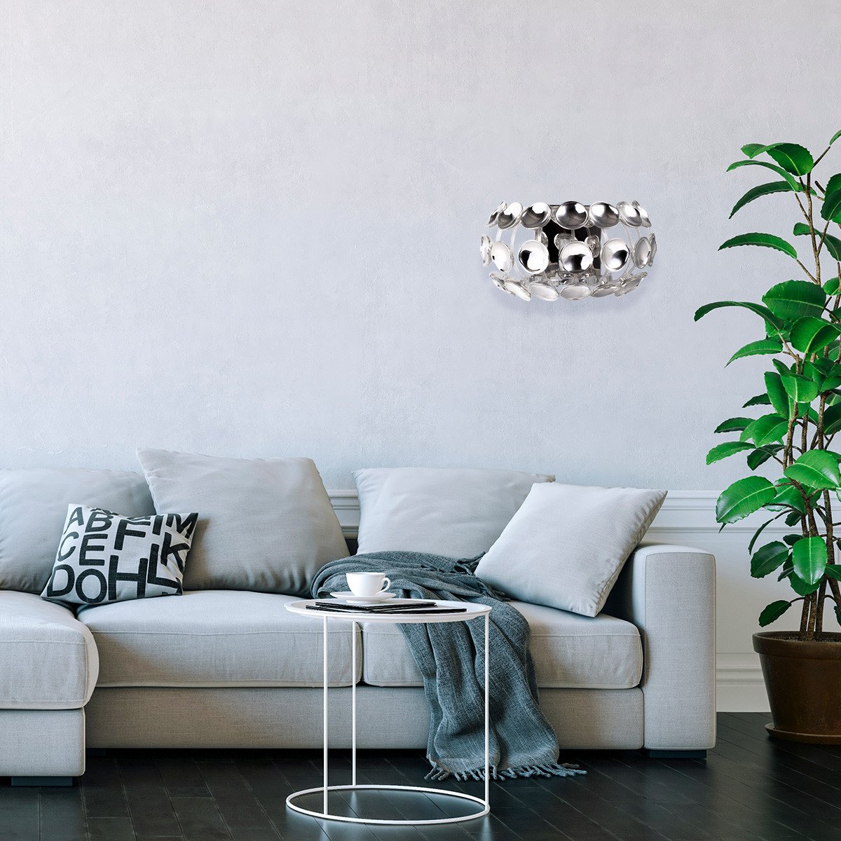 Kinkiet Ferrara srebrny 1xE14 Light Prestige - obrazek 2