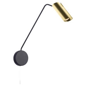 Kinkiet z wysięgnikiem Futuro czarno - złoty 1xGU10 Light Prestige