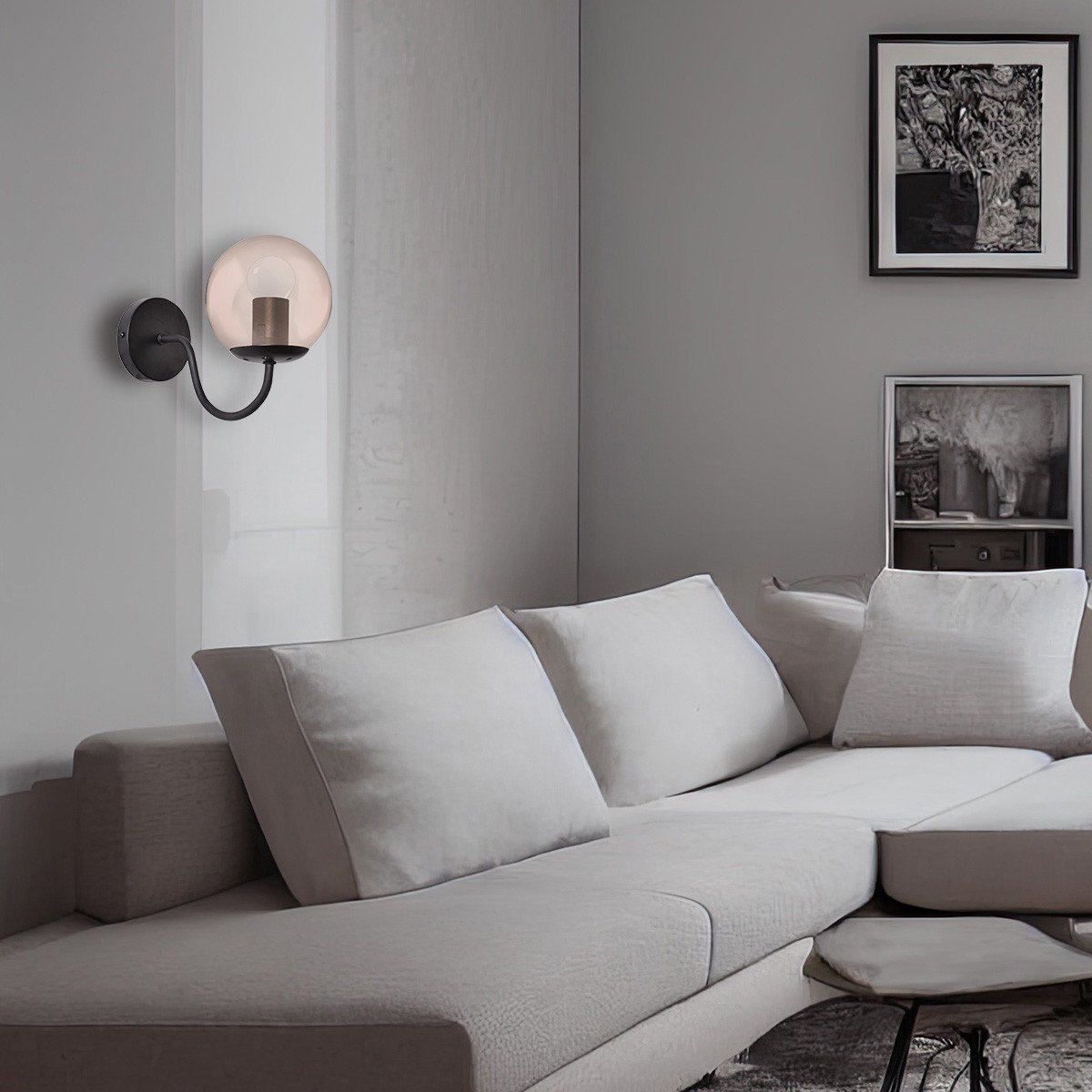 Kinkiet Hook czarny 1xE27 Light Prestige - obrazek 2