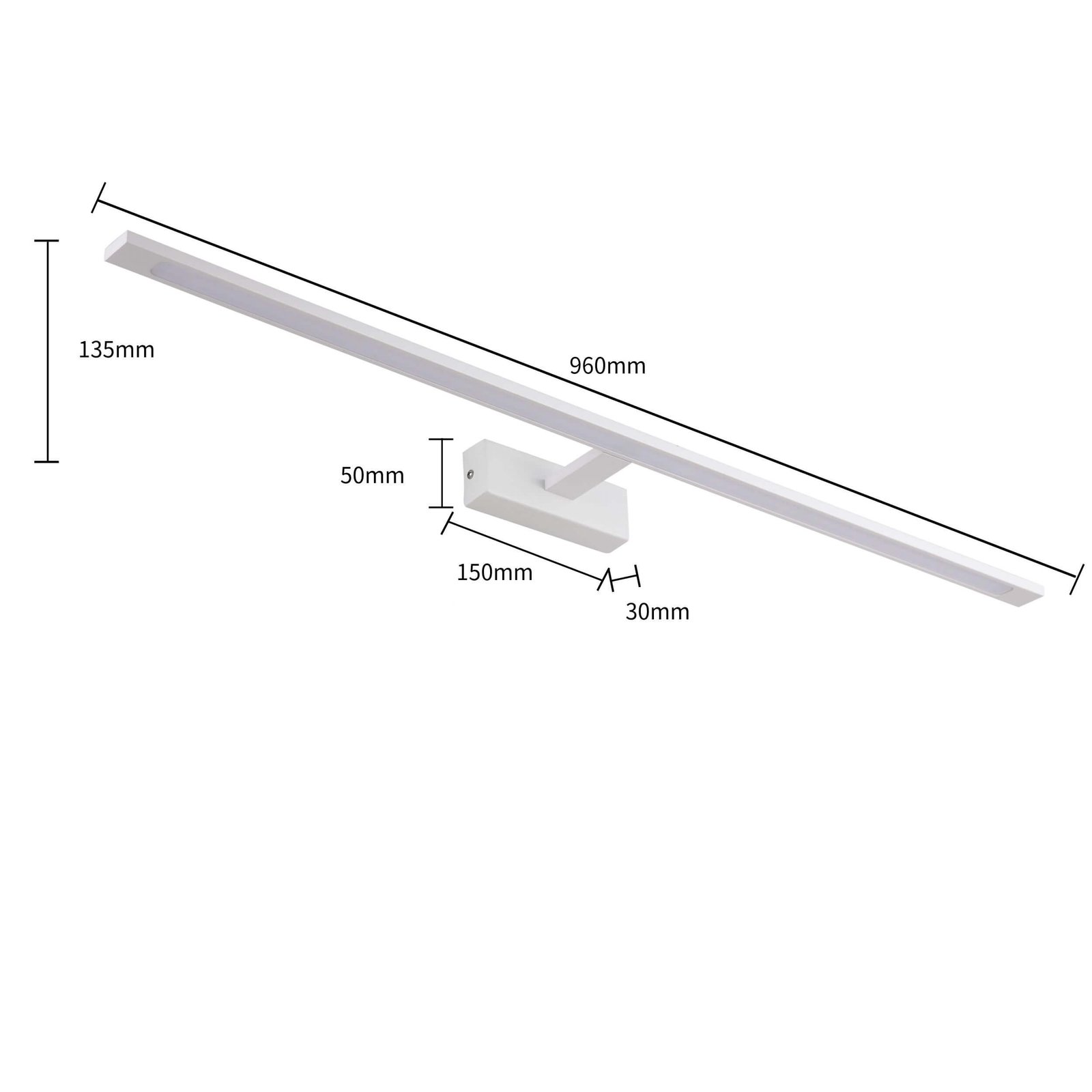 Kinkiet Isla XXL biały 96 cm IP44 LED 4000K Light Prestige - obrazek 3