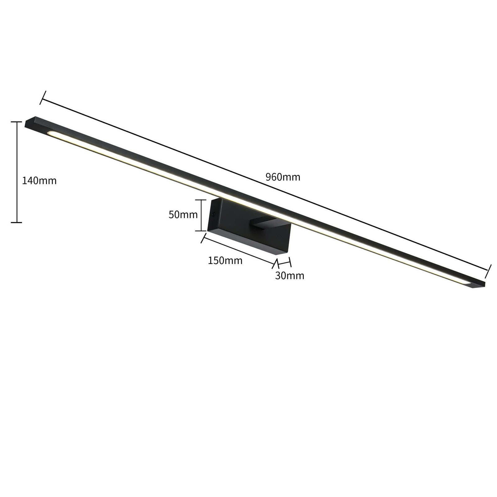 Kinkiet Isla XXL czarny 96cm IP44 LED CCT Light Prestige - obrazek 7