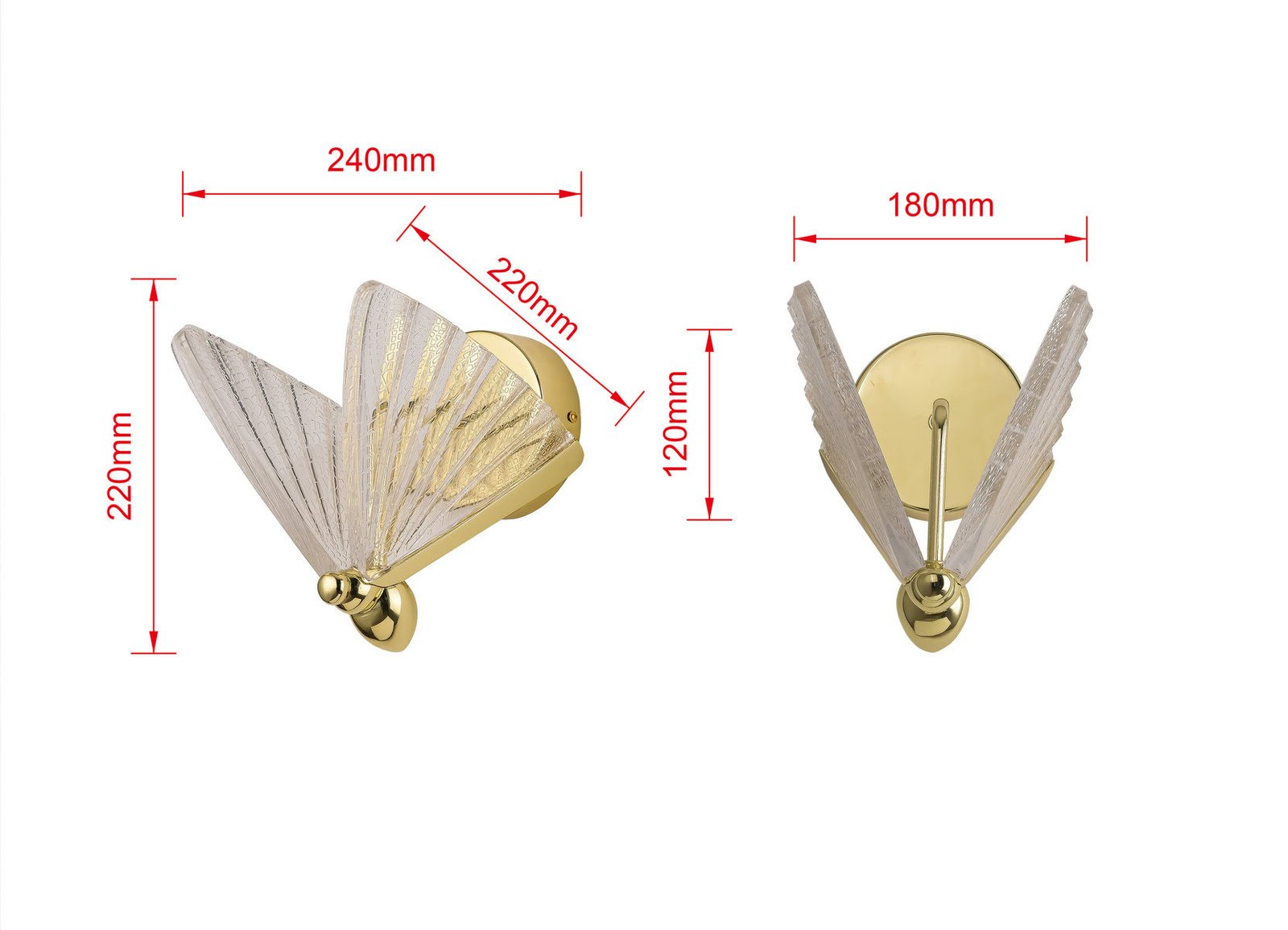 Kinkiet Mariposa złoty LED CCT Light Prestige - obrazek 9