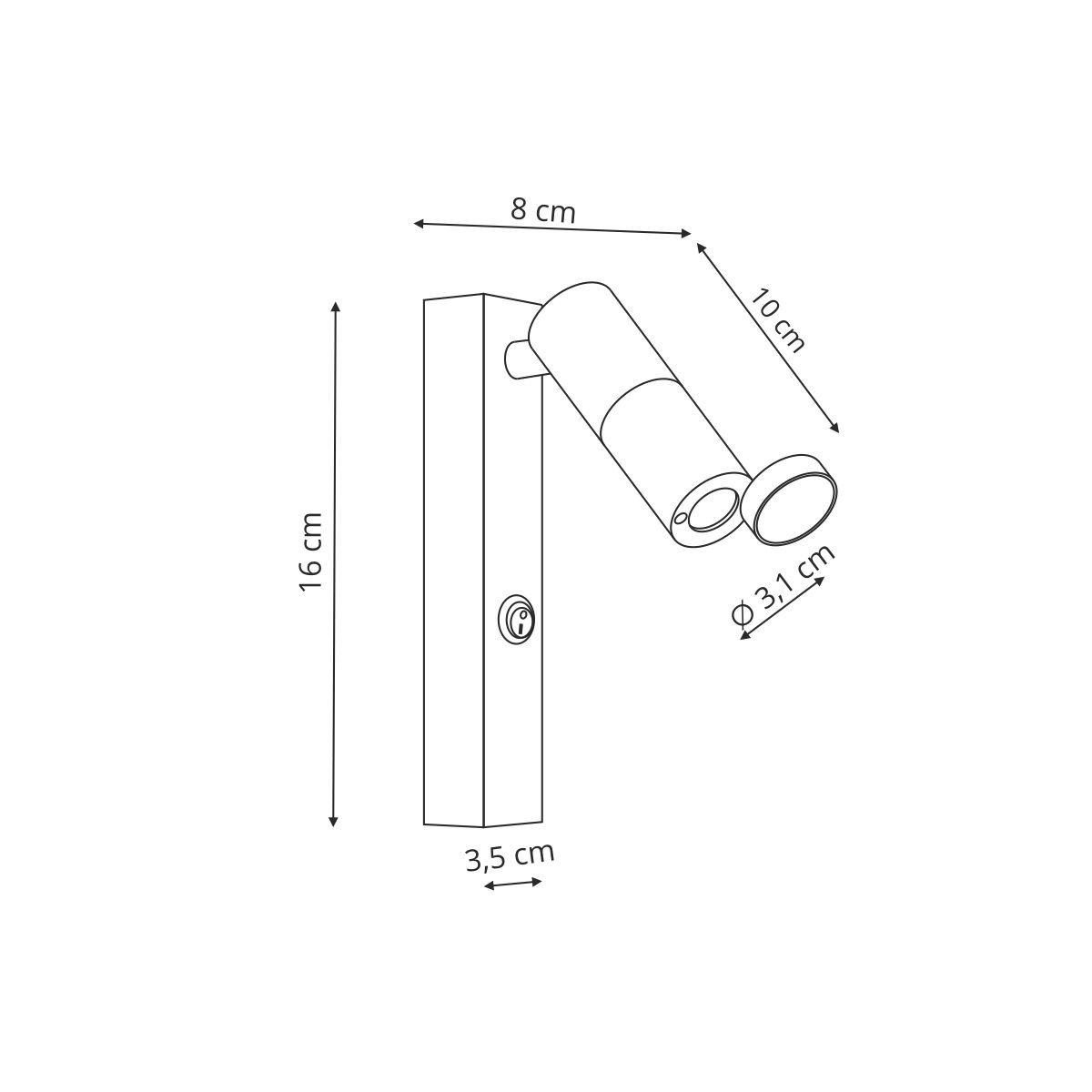 Kinkiet Miri biały LED Light Prestige - obrazek 3
