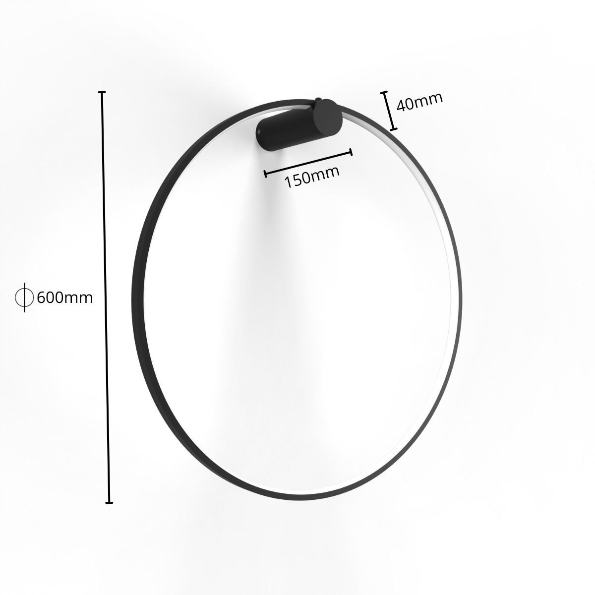 Kinkiet Mirror S czarny LED 3000K Light Prestige - obrazek 15