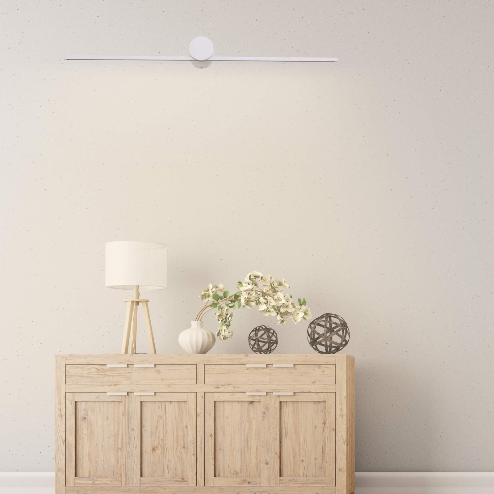 Kinkiet Modern Slim 60 cm biały LED 3000K Light Prestige - obrazek 3