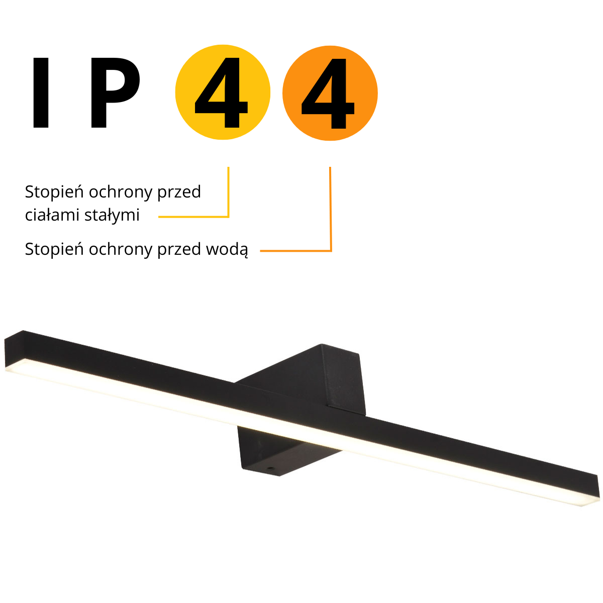 Kinkiet Nevada 60 cm czarny IP44 LED 4000K Light Prestige - obrazek 8