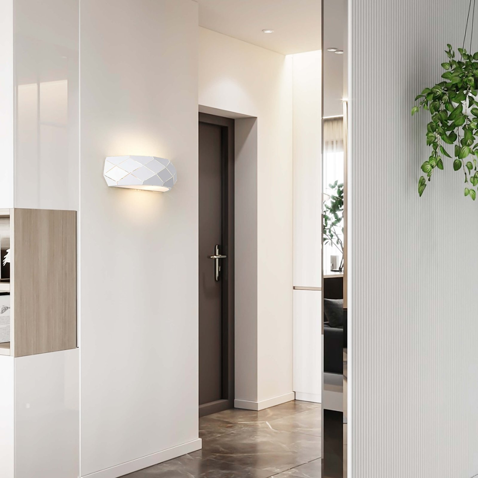 Kinkiet Reus biały 1xE27 Light Prestige - obrazek 2