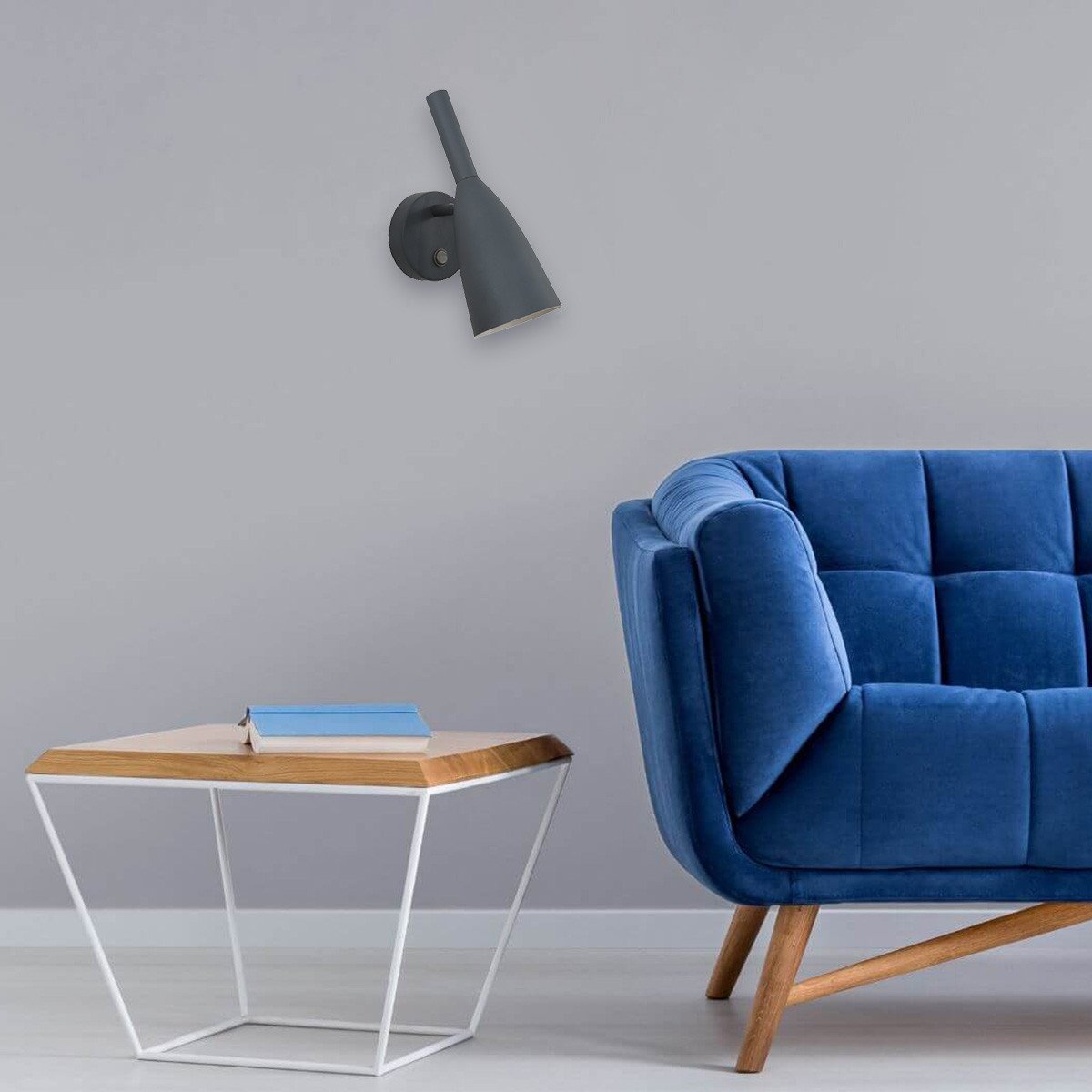 Kinkiet Solin szary 1xE14 Light Prestige - obrazek 2