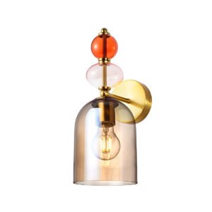 Kinkiet Tropea bursztynowy 1xE27 Light Prestige