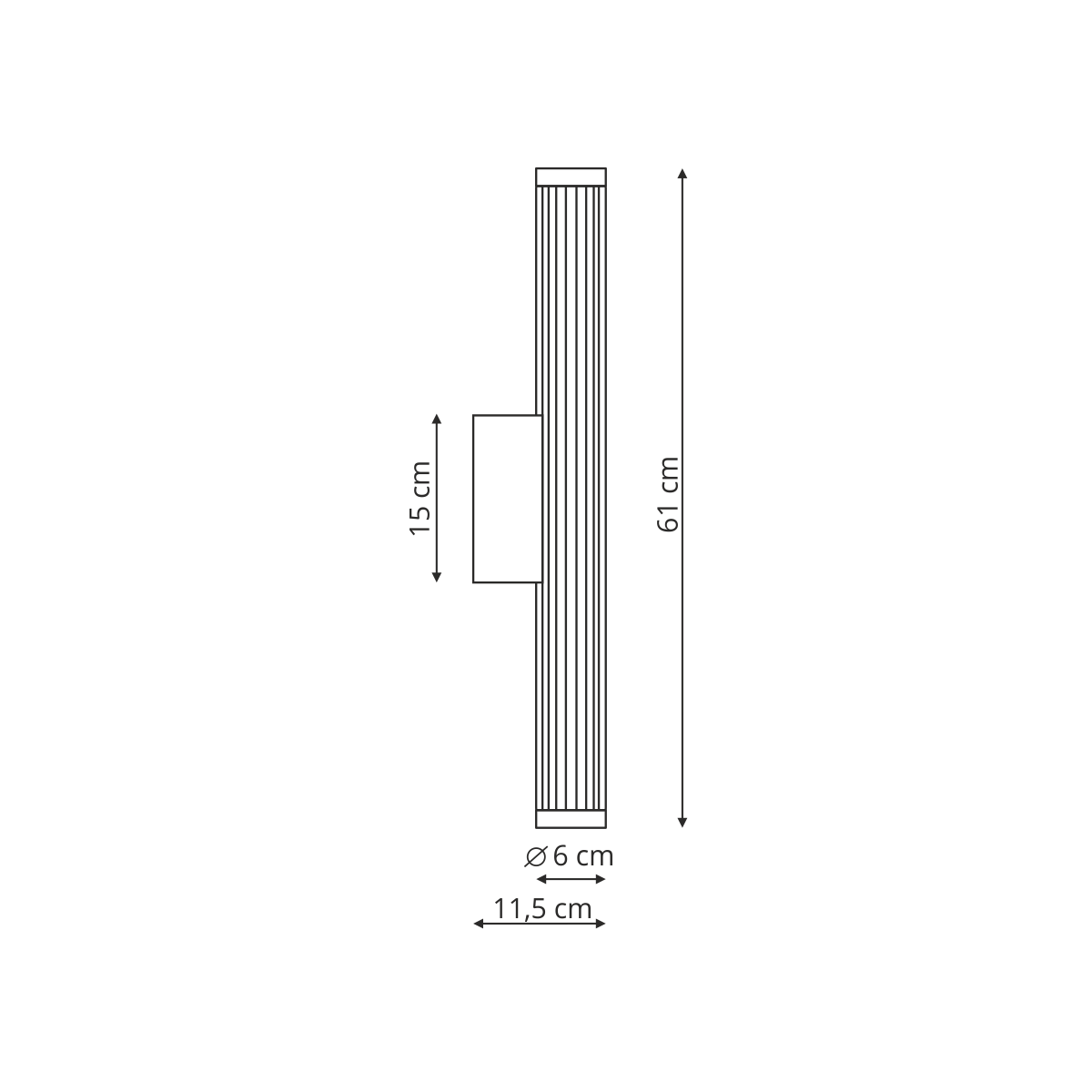 Kinkiet Vena 60 cm czarna LED CCT Light Prestige - obrazek 3
