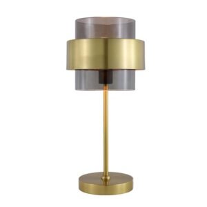 Lampa stołowa Miele dymno - złota 1xE14 Light Prestige