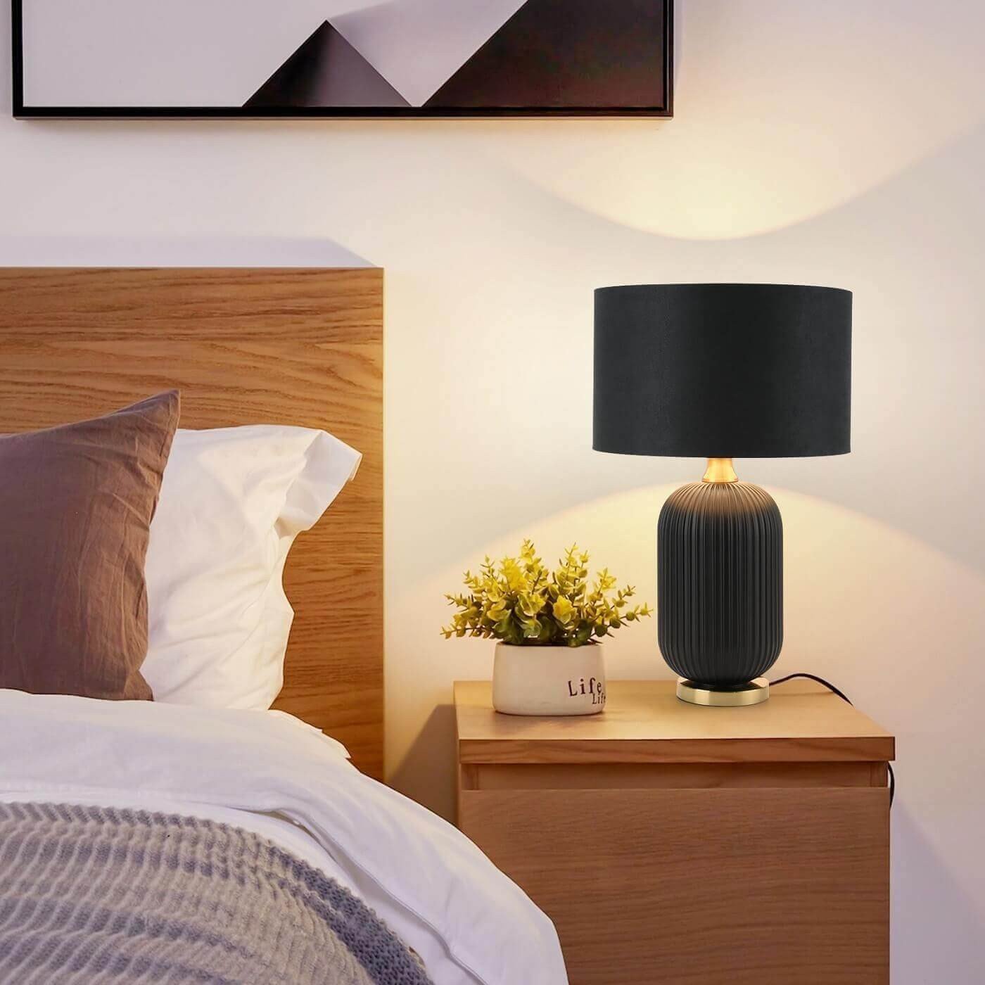 Lampa stołowa Tamiza 65 cm czarna 1xE27 Light Prestige - obrazek 2