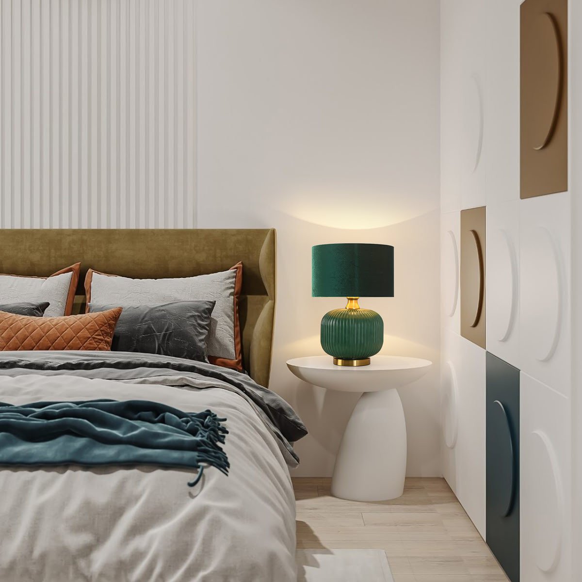 Lampa stołowa Tamiza 48 cm zielona 1xE27 Light Prestige - obrazek 2