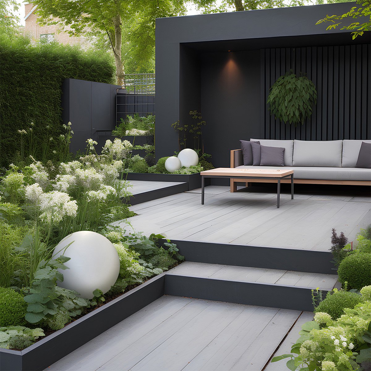 Lampa ogrodowa Gaja 40 cm biała 1xE27 Light Prestige - obrazek 2