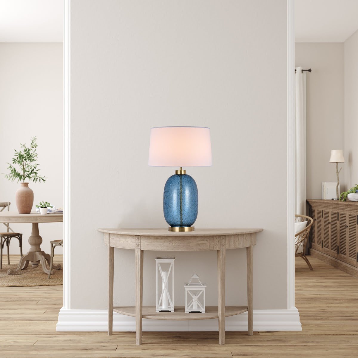 Lampa stołowa Amur niebieska 1xE27 Light Prestige - obrazek 2