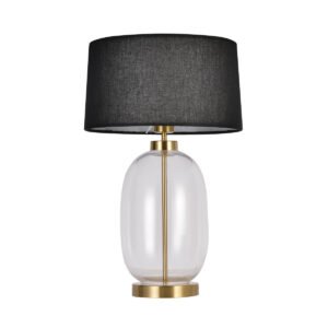 Lampa stołowa Amur czarno - transparentna 1xE27 Light Prestige