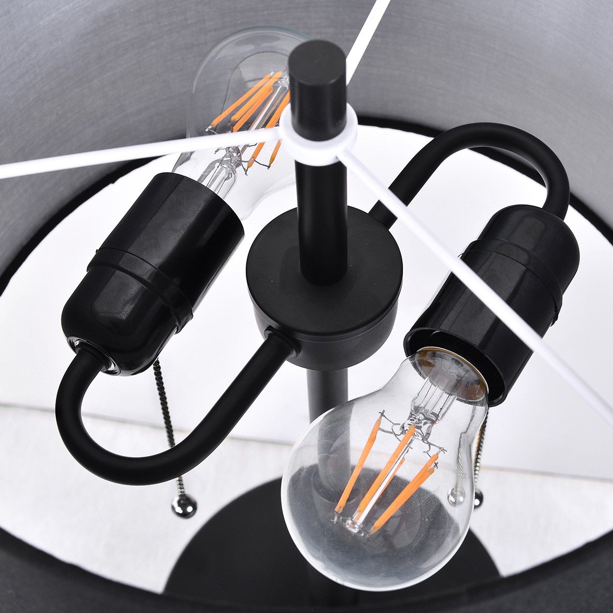 Lampa stołowa Fogo czarna 2xE27 Light Prestige - obrazek 8