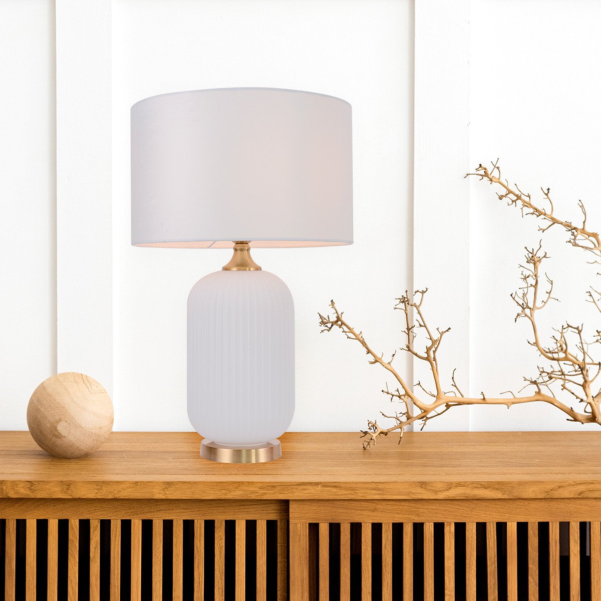 Lampa stołowa Tamiza 65 cm biała 1xE27 Light Prestige - obrazek 2