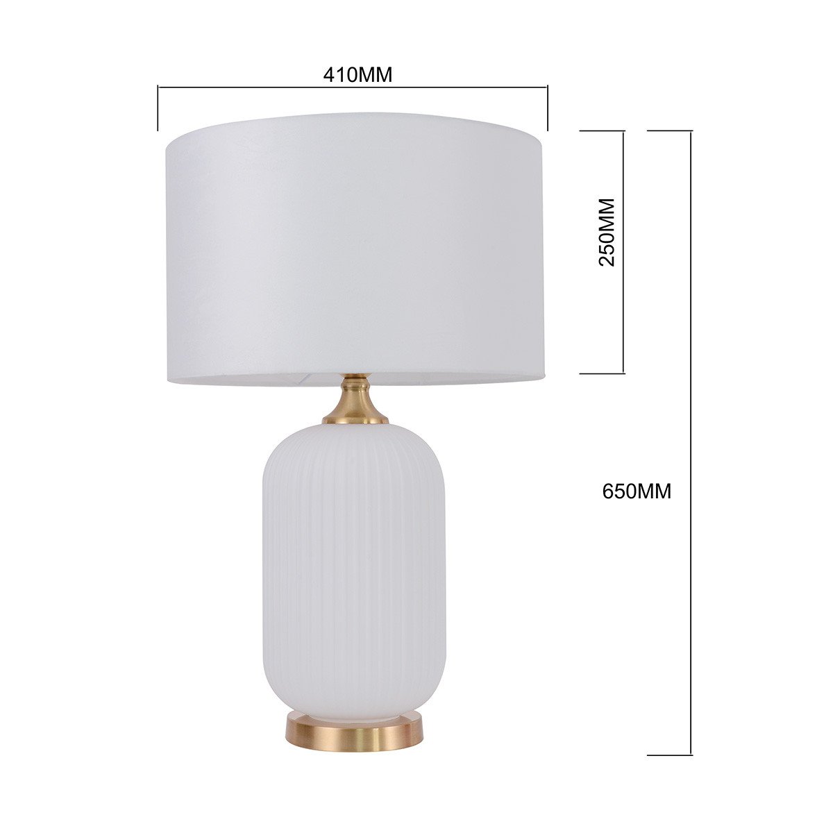 Lampa stołowa Tamiza 65 cm biała 1xE27 Light Prestige - obrazek 4