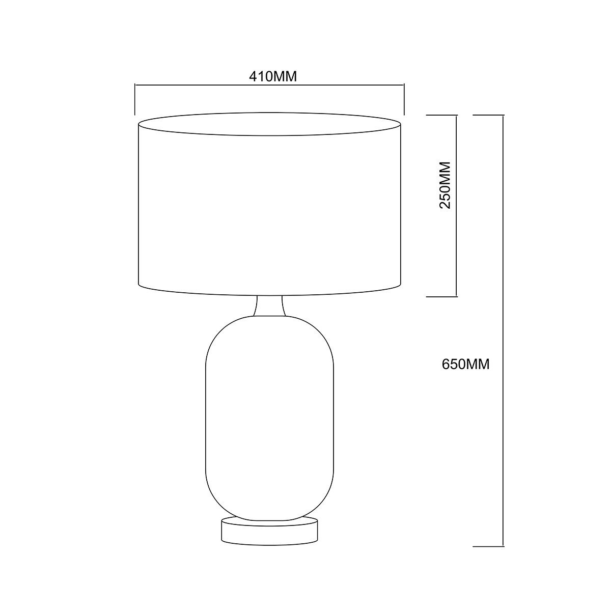 Lampa stołowa Tamiza 65 cm biała 1xE27 Light Prestige - obrazek 5