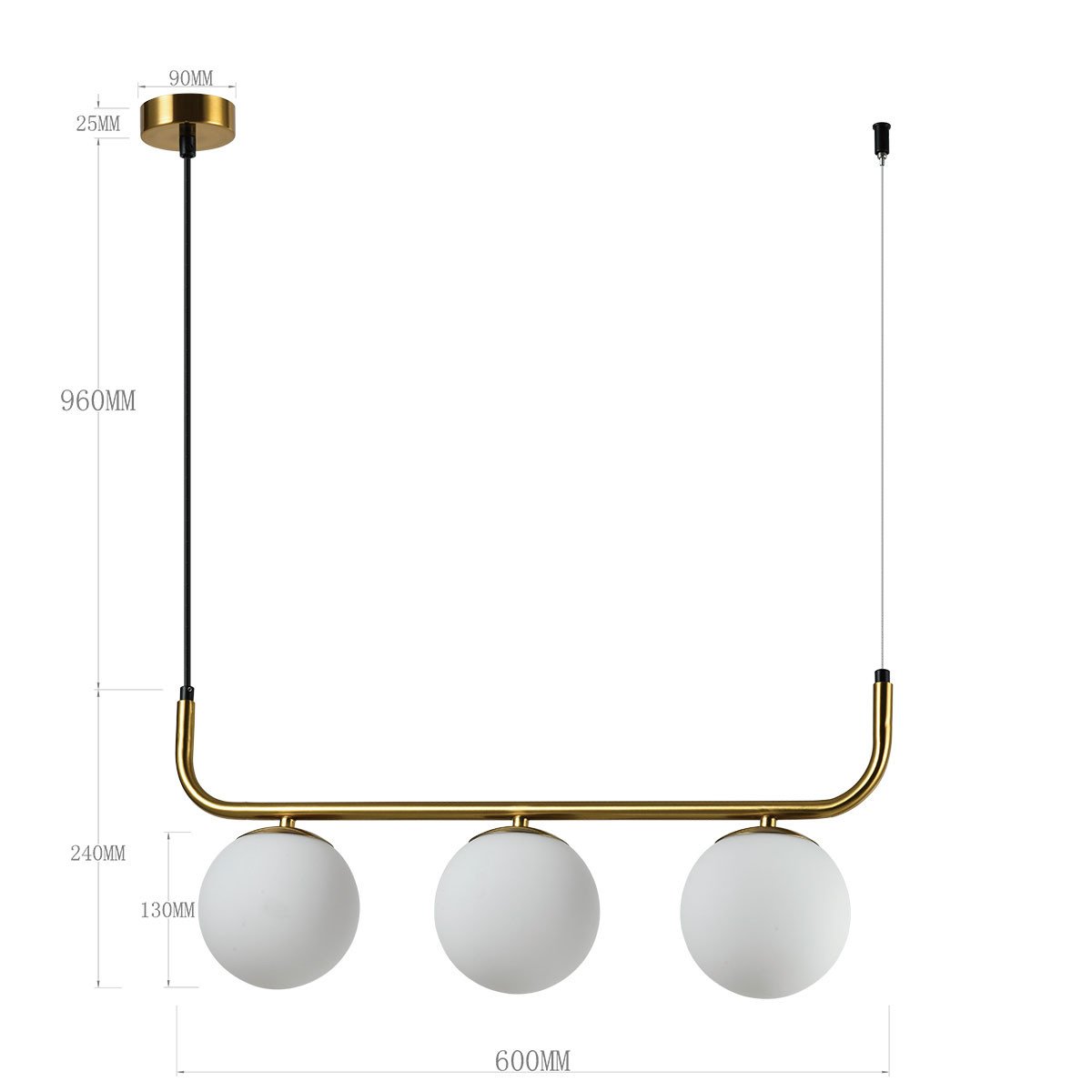 Lampa wisząca Alisa złota 3xE14 Light Prestige - obrazek 11