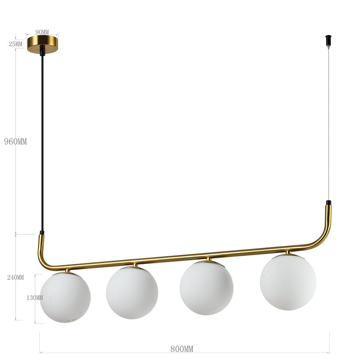 Lampa wisząca Alisa złota 4xE14 Light Prestige - obrazek 8