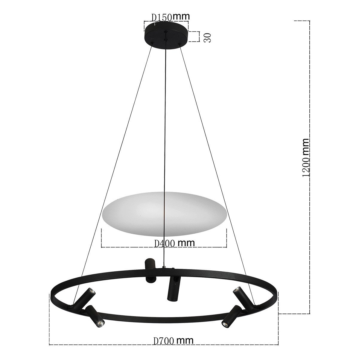 Lampa wisząca Almeria czarna LED 4000K Light Prestige - obrazek 8