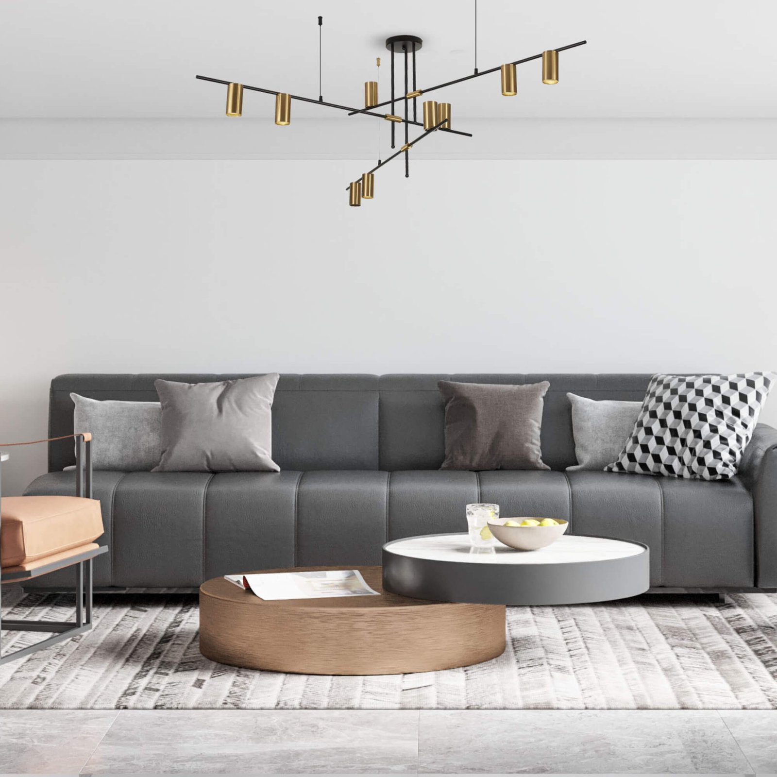 Lampa wisząca Arizona czarno - złota 9xGU10 Light Prestige - obrazek 2