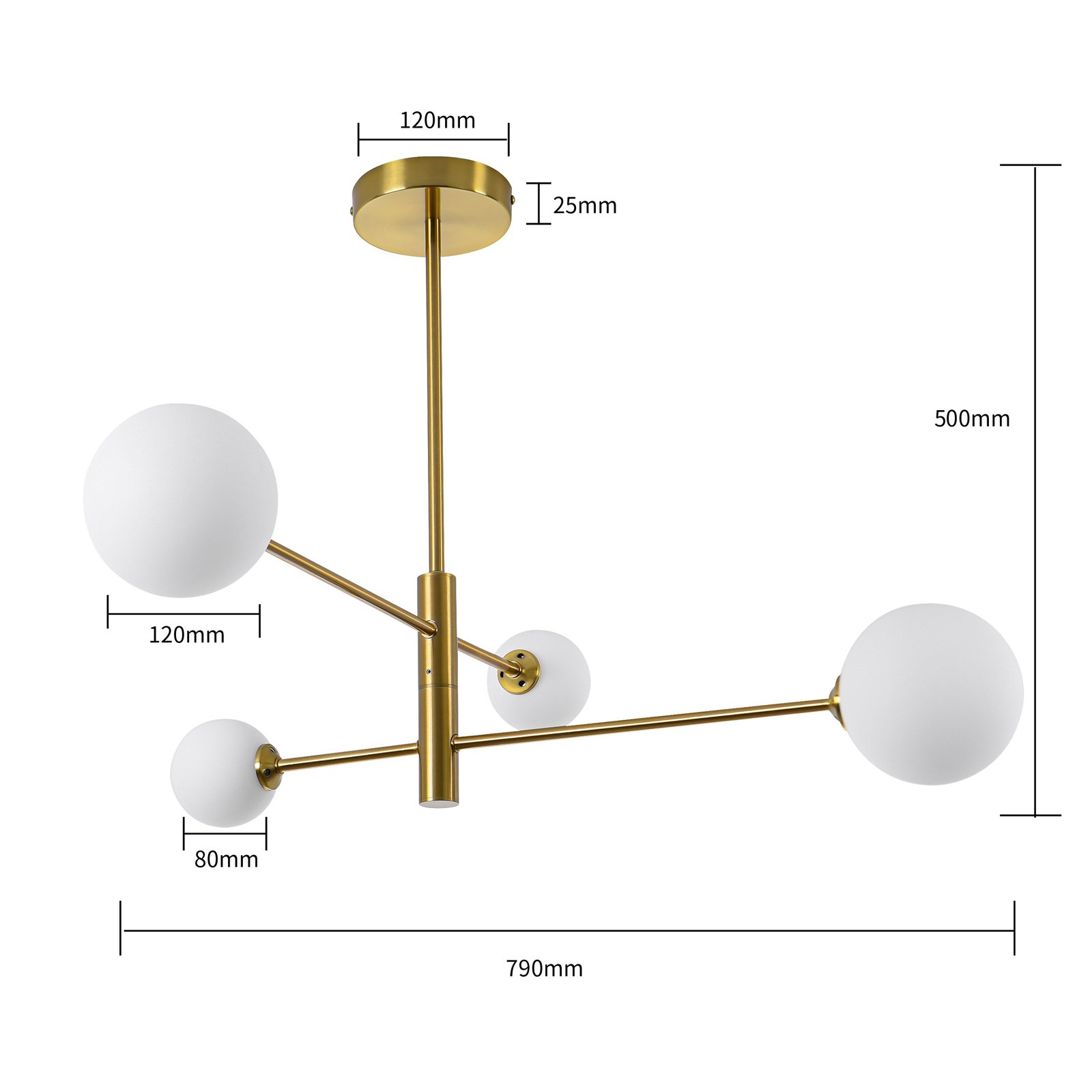 Lampa wisząca Dorado złota 4xG9 Light Prestige - obrazek 3