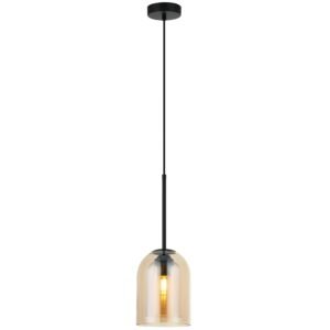 Lampa wisząca Elaris bursztynowa 1xE27 Light Prestige