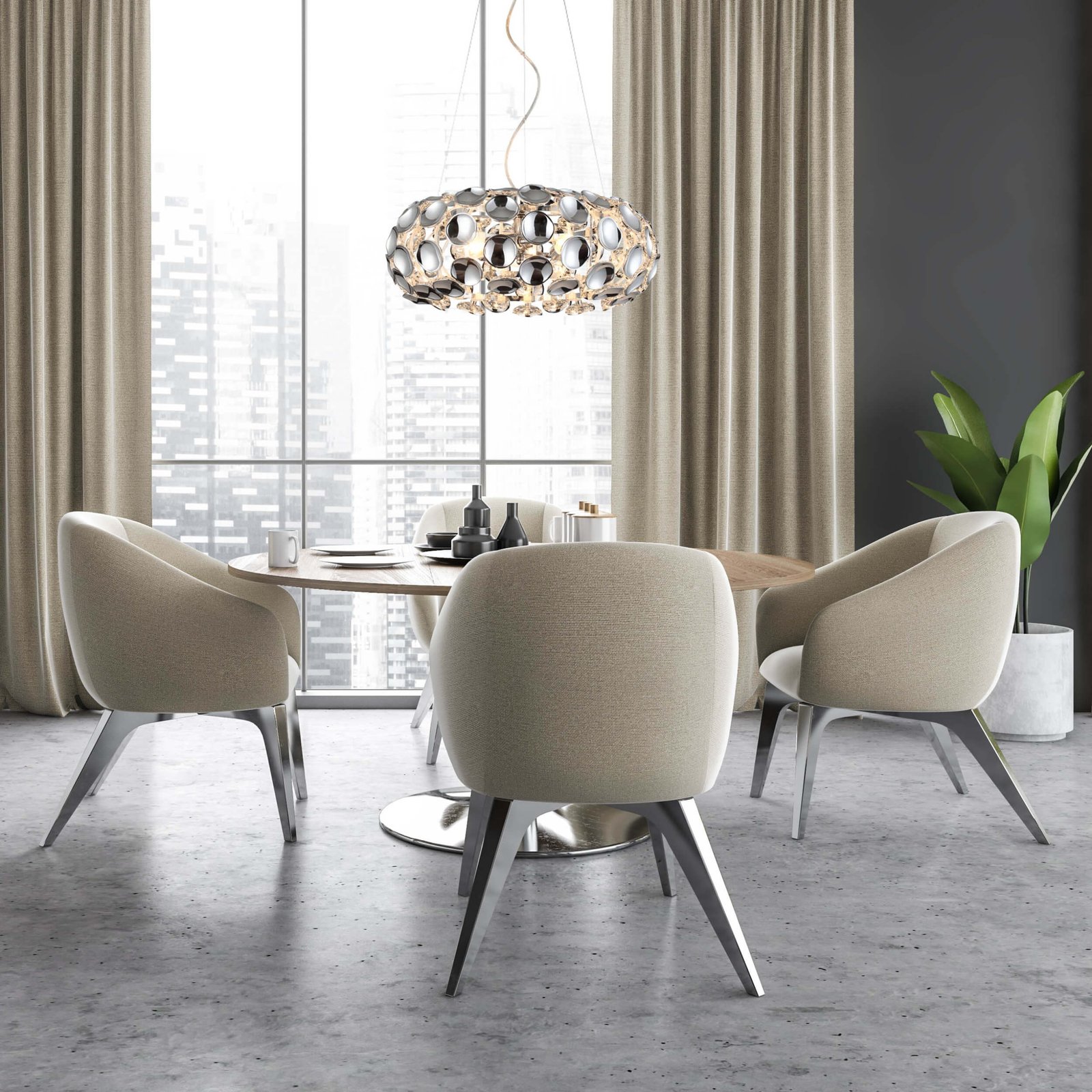 Lampa wisząca Ferrara srebrna 3xE14 Light Prestige - obrazek 2