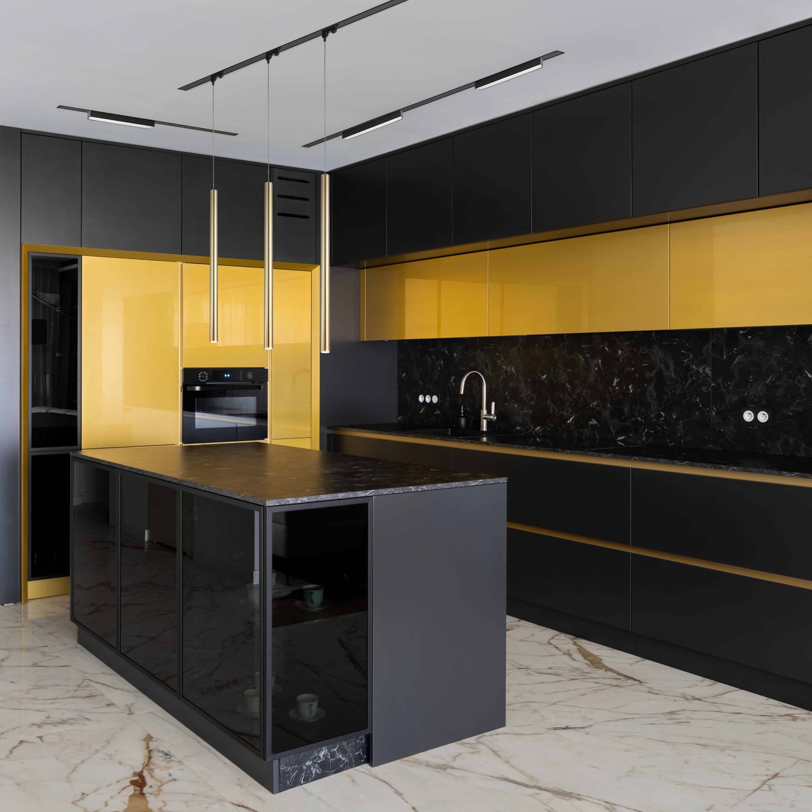 Lampa wisząca do szynoprzewodu Lungo 1 złota 1F 1xG9 Light Prestige - obrazek 2