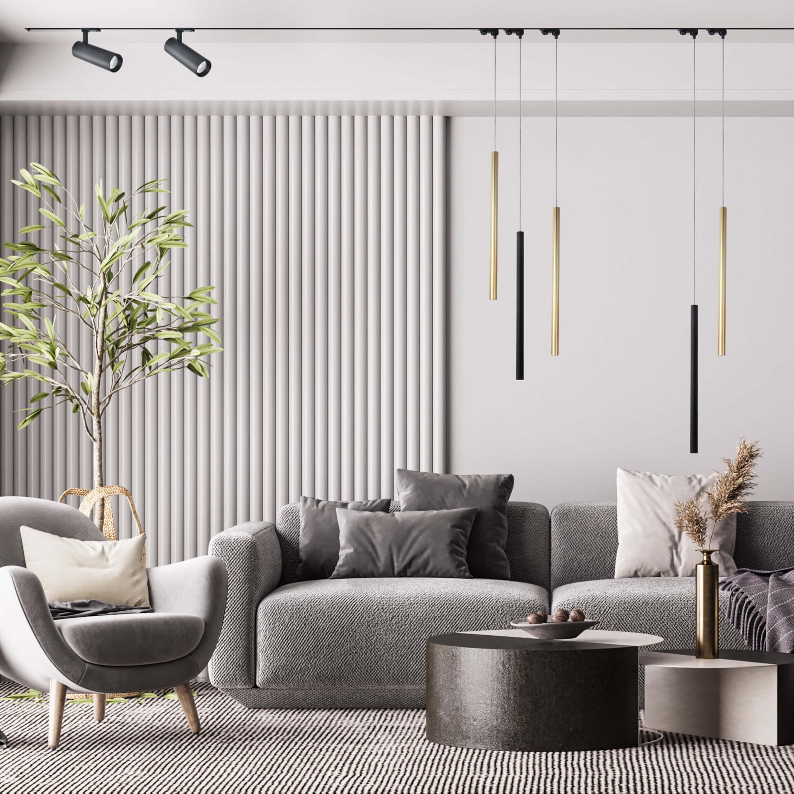 Lampa wisząca do szynoprzewodu Lungo 1 złota 3F 1xG9 Light Prestige - obrazek 2