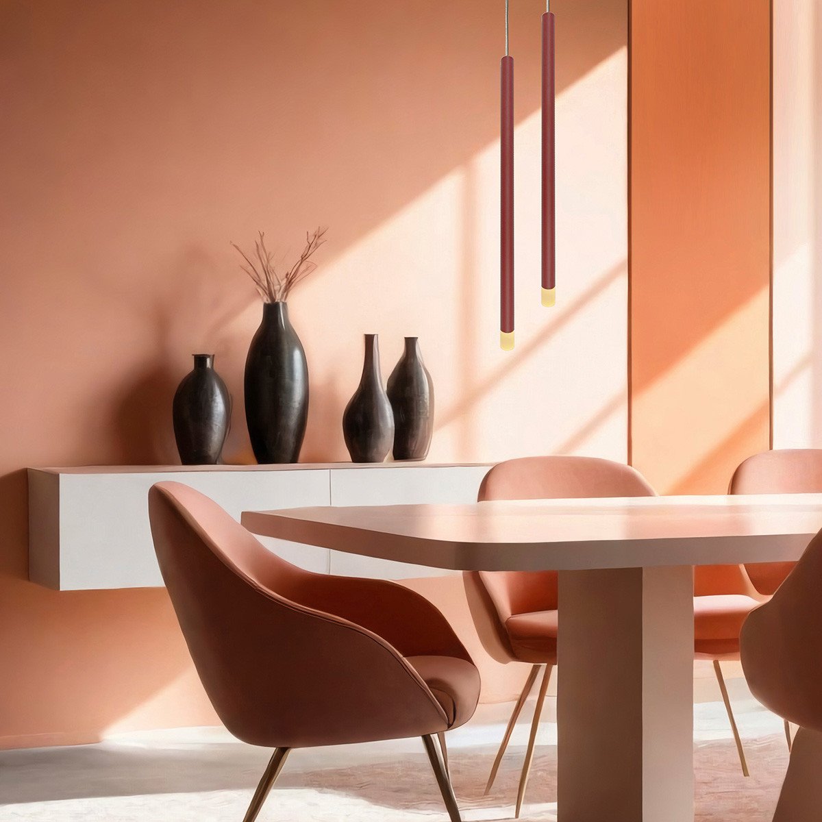 Lampa wisząca Lungo 1 czerwona 1xG9 Light Prestige - obrazek 3