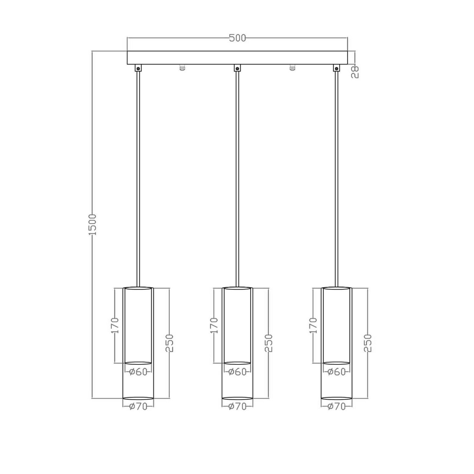 Lampa wisząca Manacor biała 3xGU10 Light Prestige - obrazek 3
