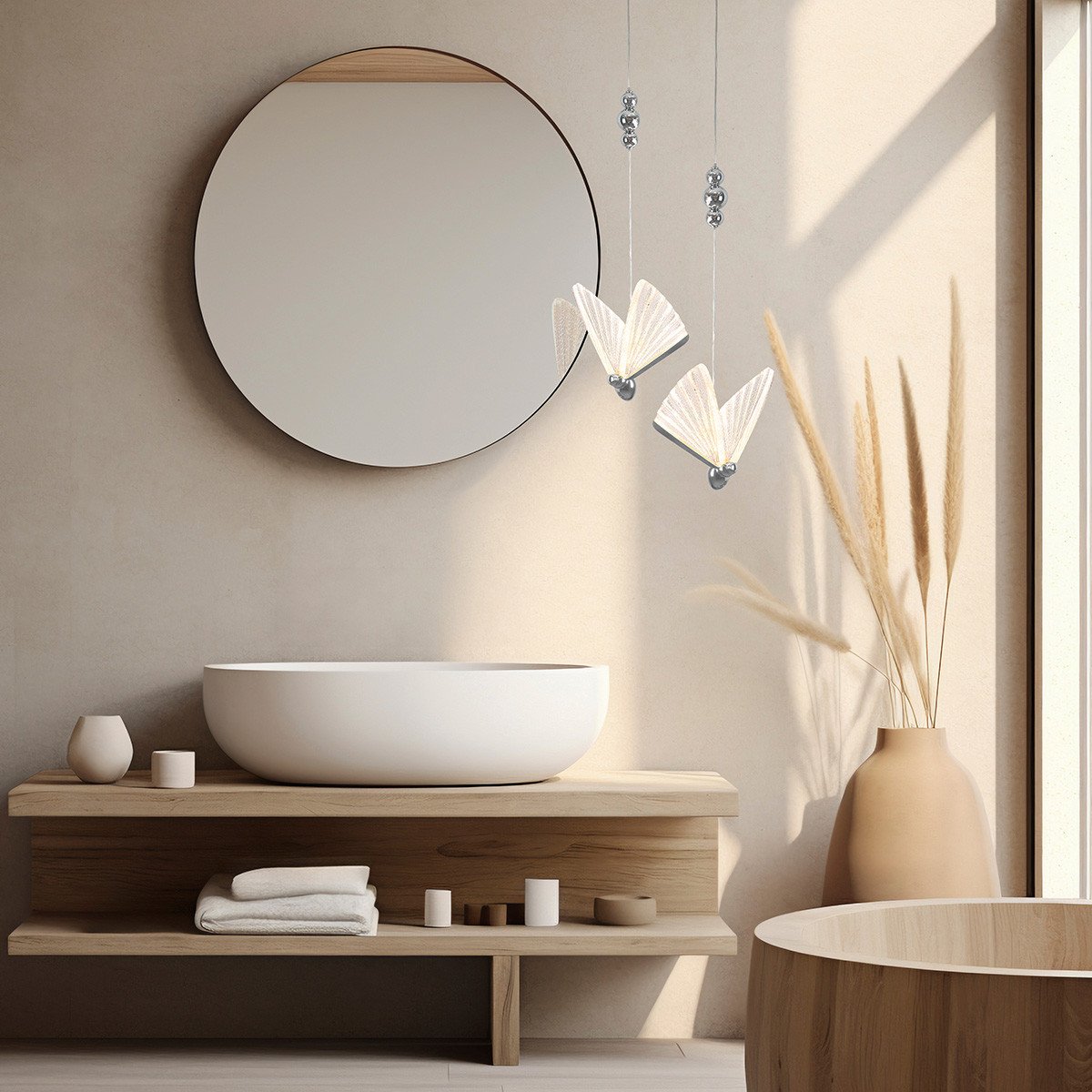 Lampa wisząca Mariposa 1 srebrna LED CCT Light Prestige - obrazek 2