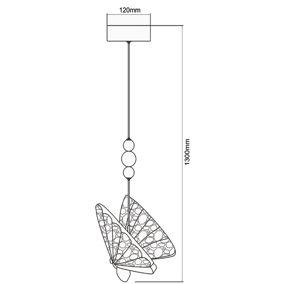 Lampa wisząca Mariposa 1 srebrna LED CCT Light Prestige - obrazek 7