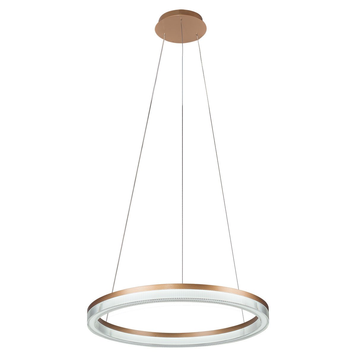 Lampa wisząca Midway Cristal Triangle złoto - transparentna LED CCT Light Prestige